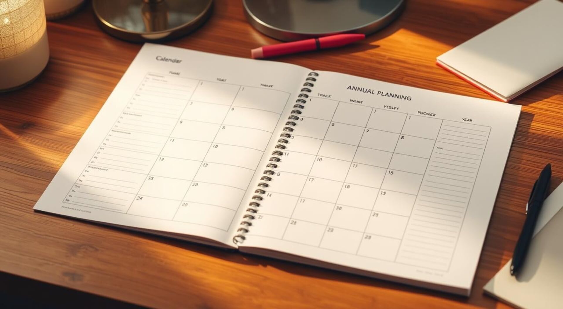 uso de calendário para planejamento anual